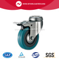 4'' Bolt Hole Grey Rubber Caster with Brake